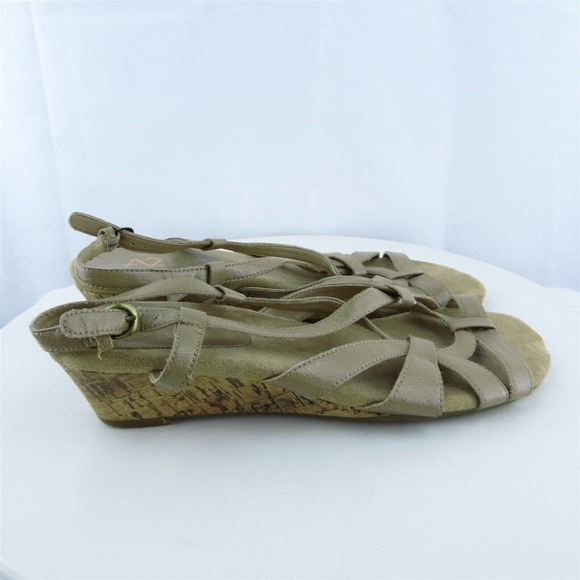 Aerosoles Women Strappy Shoe Ready Yet Go Brown Synthetic Buckle Size 8.5 Medium - Picture 5 of 10